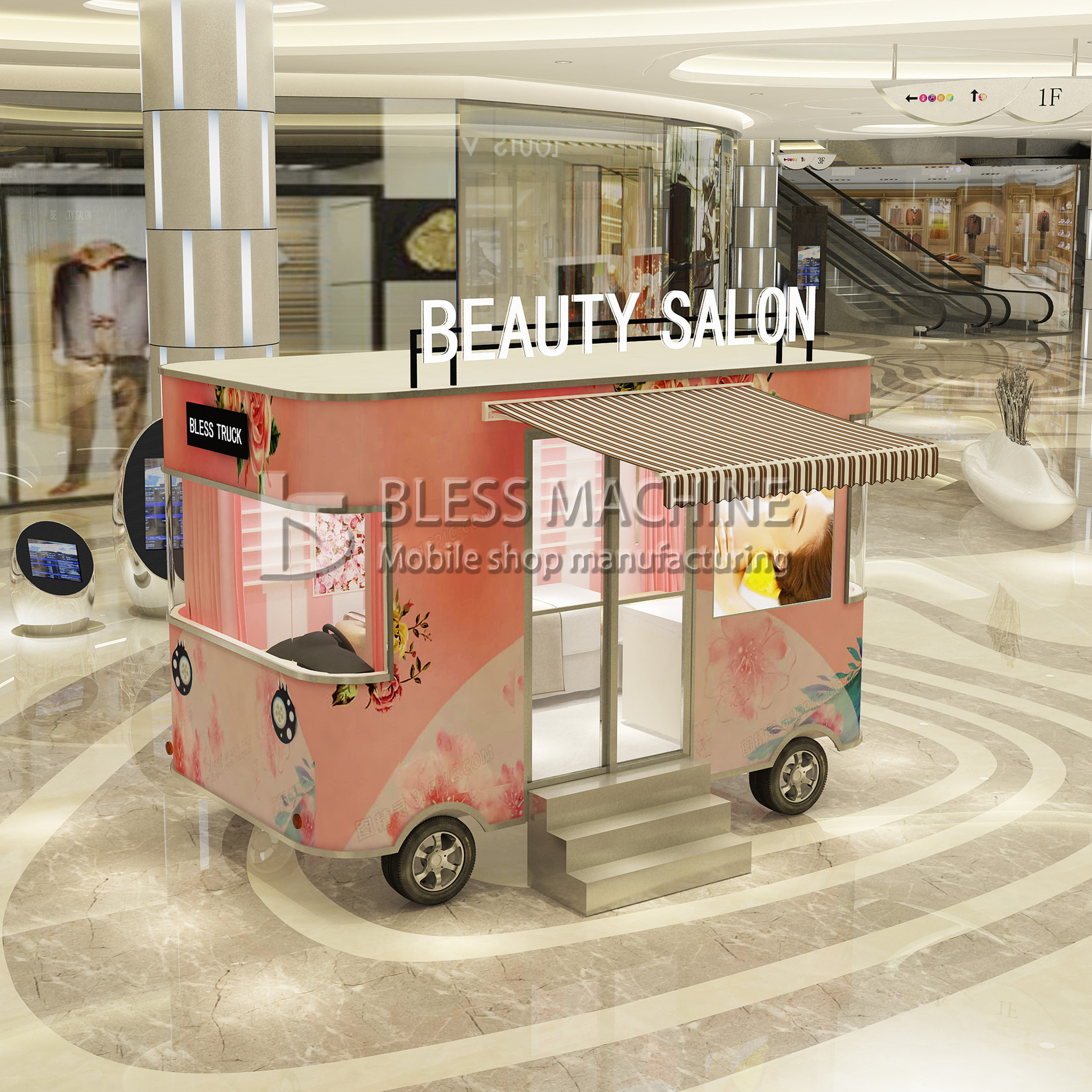 4 wheels New technology factory wholesale mobile salon for sale