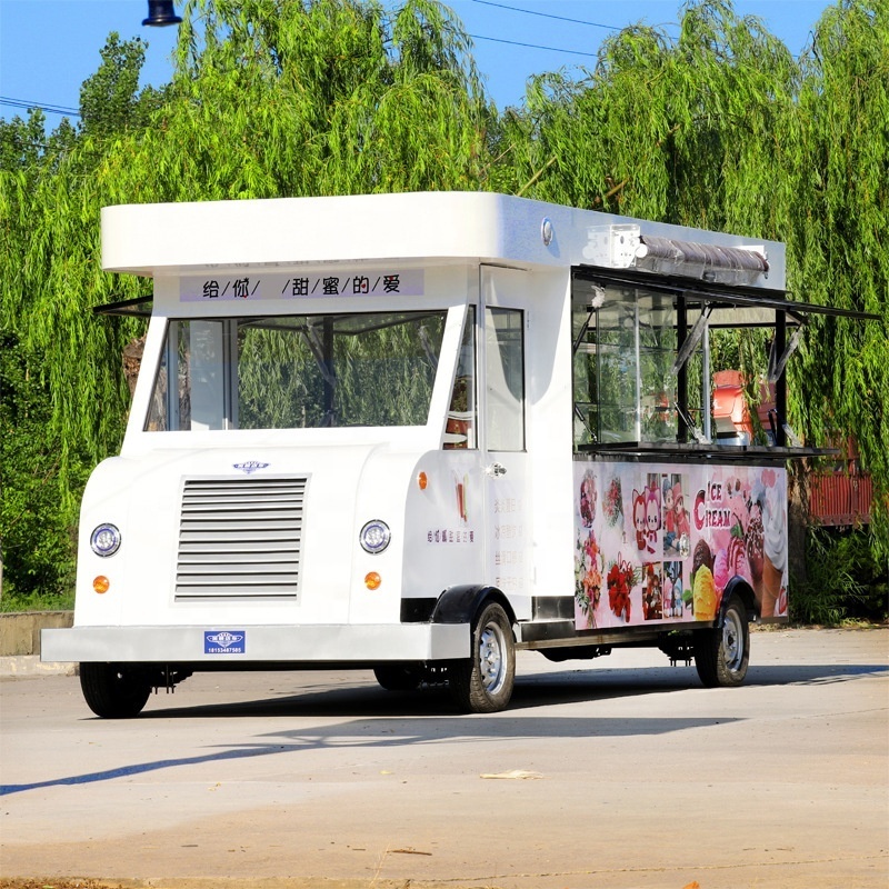 Snack truck multifunctional dining car mobile stall electric four-wheel breakfast fast food mobile scenic spot sales car