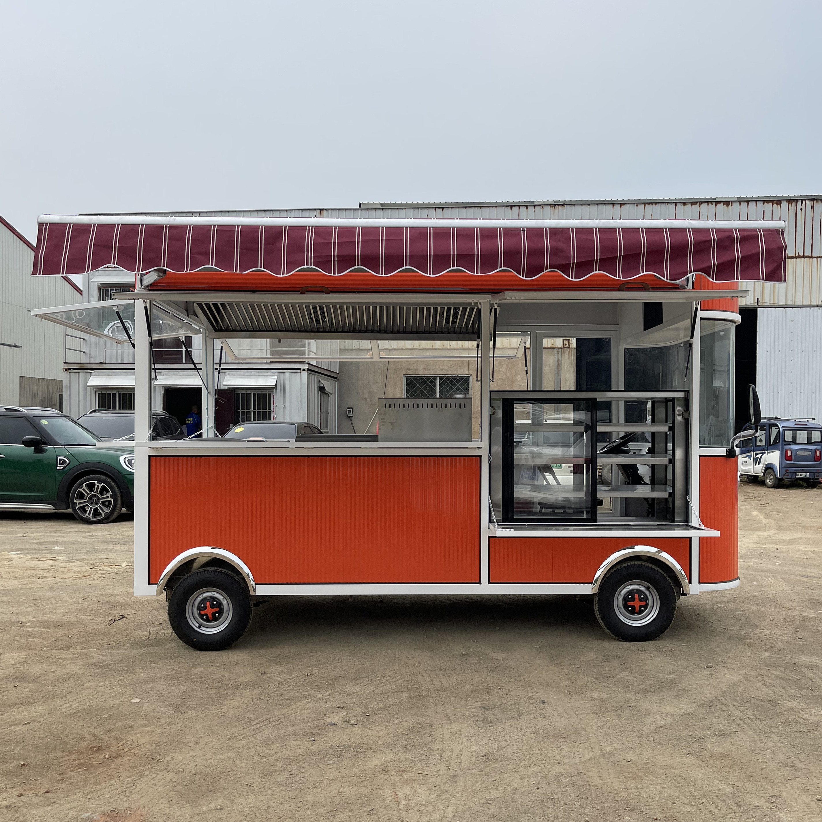 Factory outlet hot selling multipurpose electric mobile complete kitchen equipment fast food snack catering van truck cart