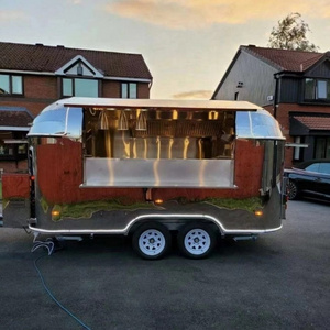 Stainless Steel Food Van Food truck Catering Trailer Airstream Food Truck Fully Equipped Kitchen