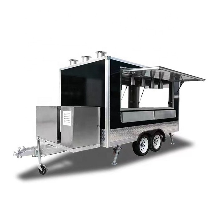 Custom Outdoor Street Fast Food Stall Kiosk Concession Food Trailer Mobile Ice Cream Remorque Food Truck