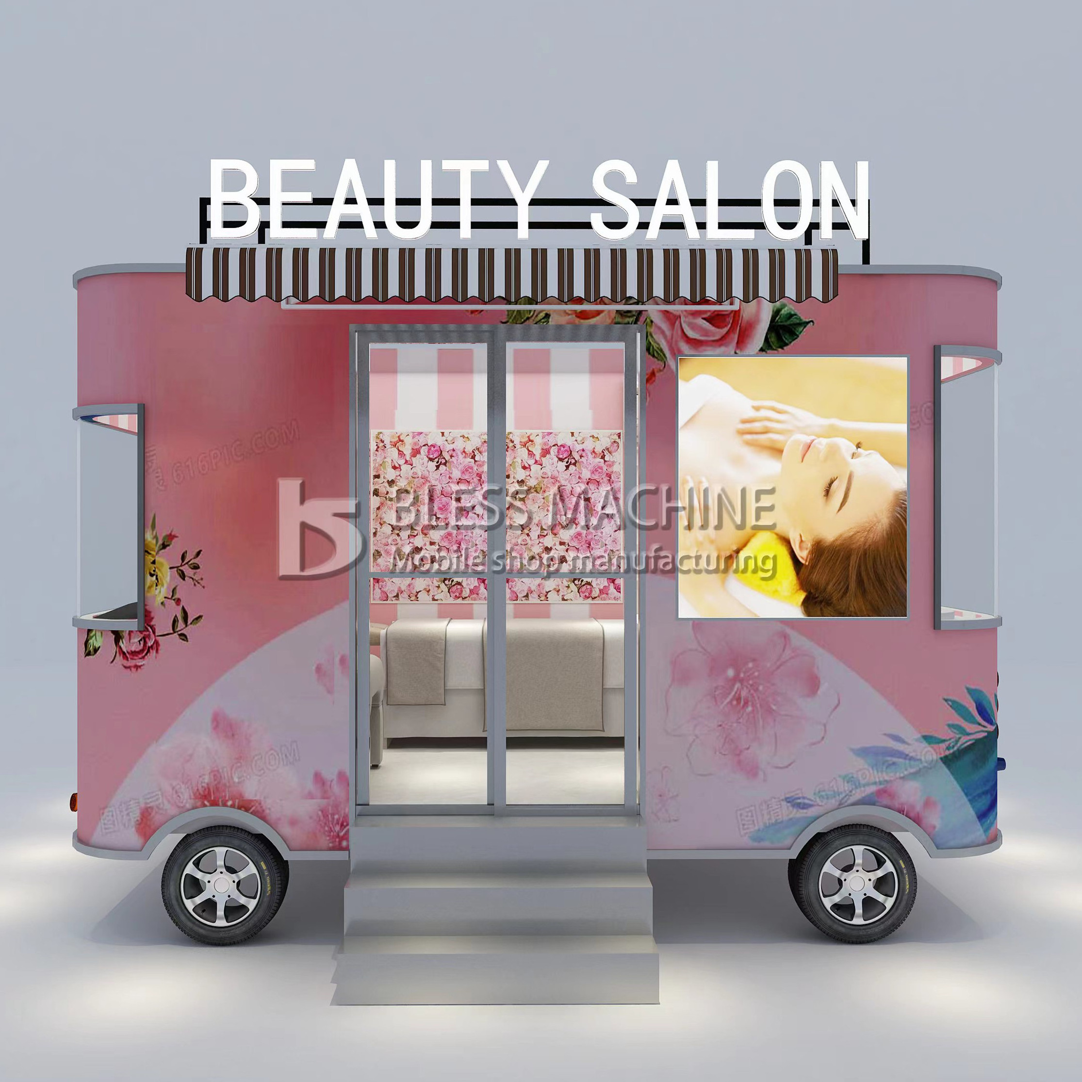 4 wheels New technology factory wholesale mobile salon for sale