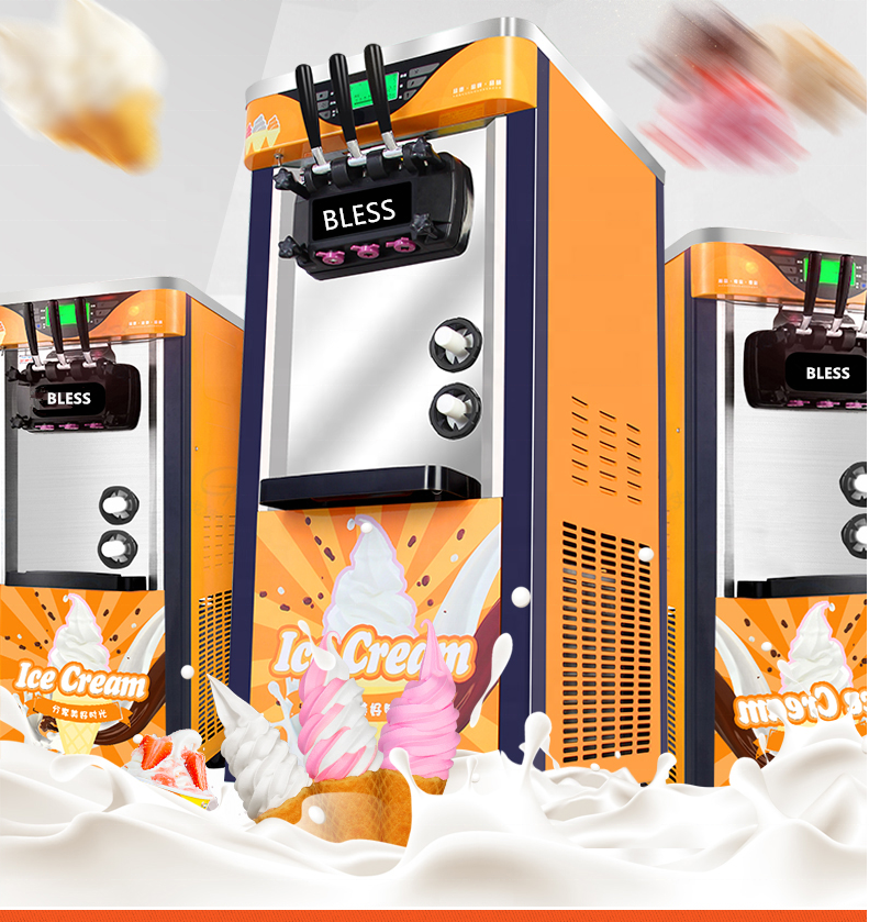 2022 High Quality Soft Serve 3 Flavor Used vending soft serve ice cream machine with Super performance