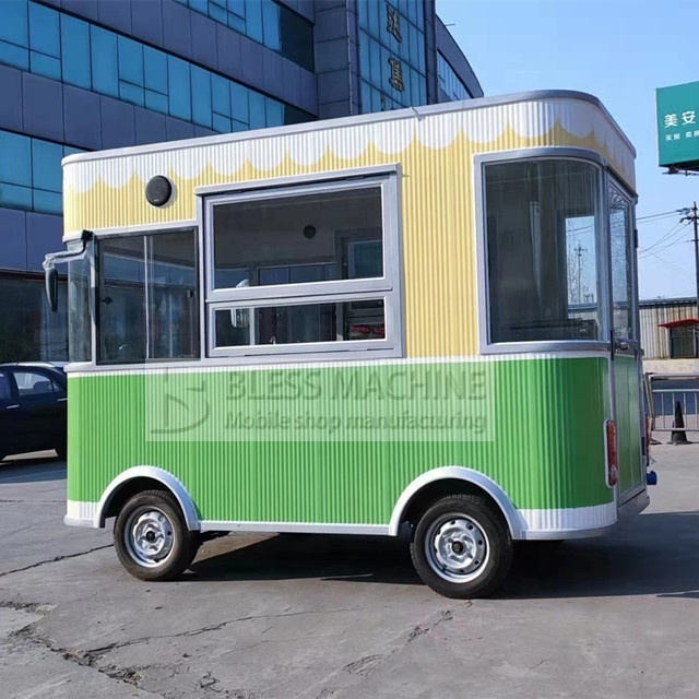 China Mobile Coffee/hot Dog/ice Cream Fast Food Cart Concession Snack Food Trailer Caravan With Kitchen For Sale