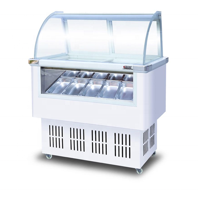 Super performance ice cream display freezer with low investment