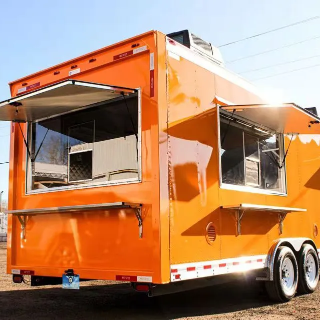 pizza deep fryer fast food cart carts and food truck trailer trailers with dining area