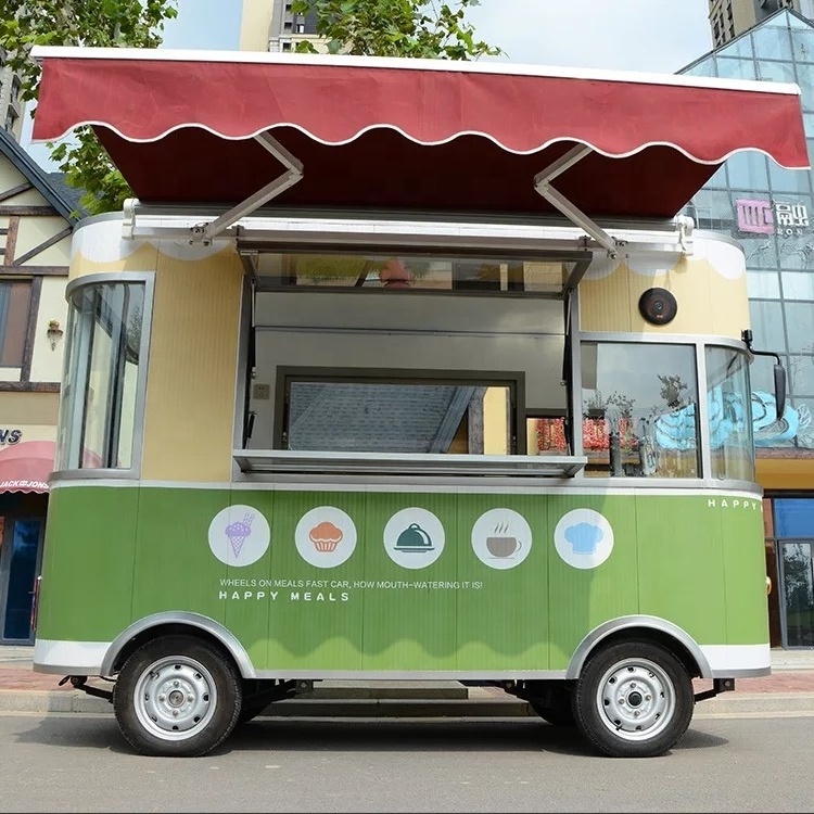 China Mobile Coffee/hot Dog/ice Cream Fast Food Cart Concession Snack Food Trailer Caravan With Kitchen For Sale