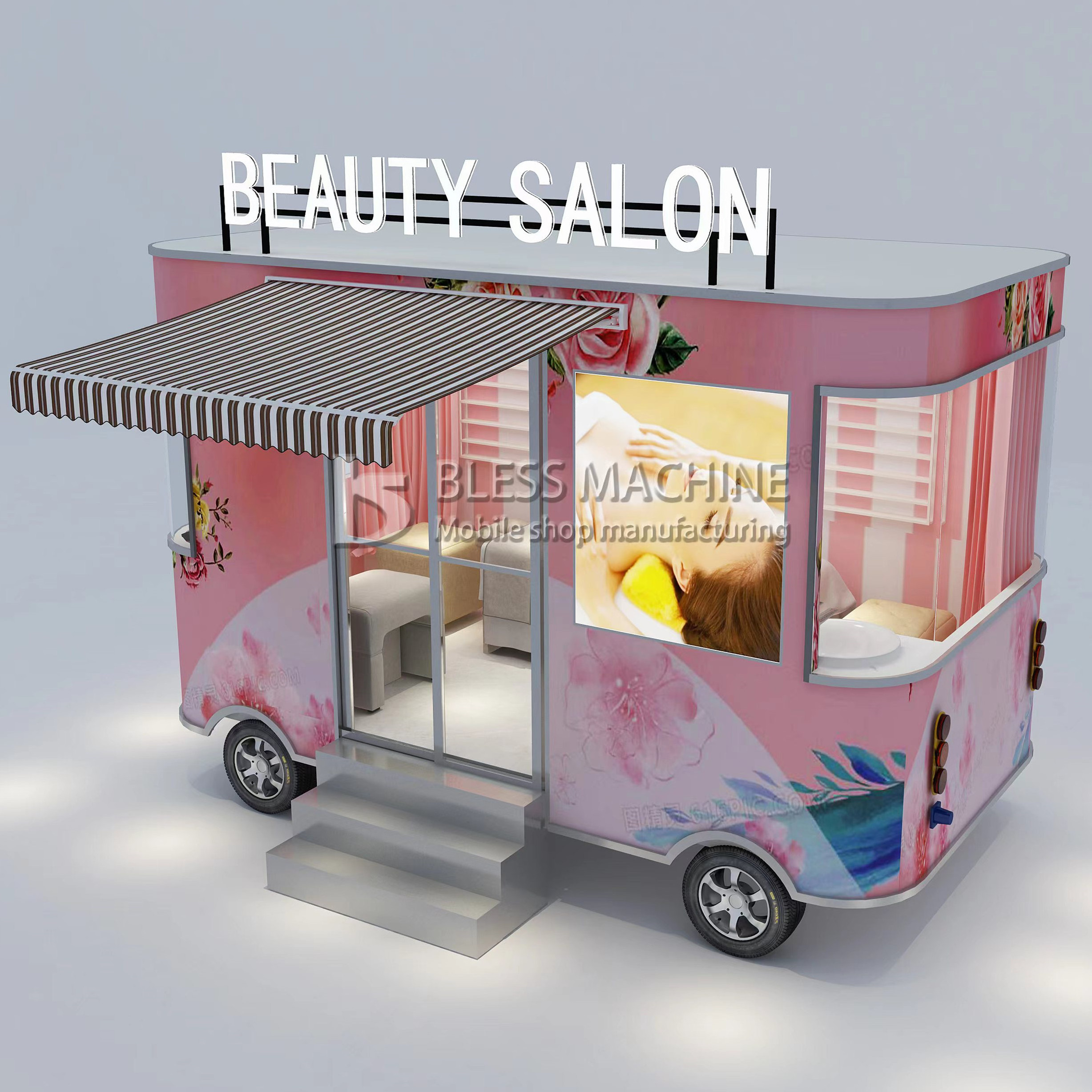 4 wheels New technology factory wholesale mobile salon for sale