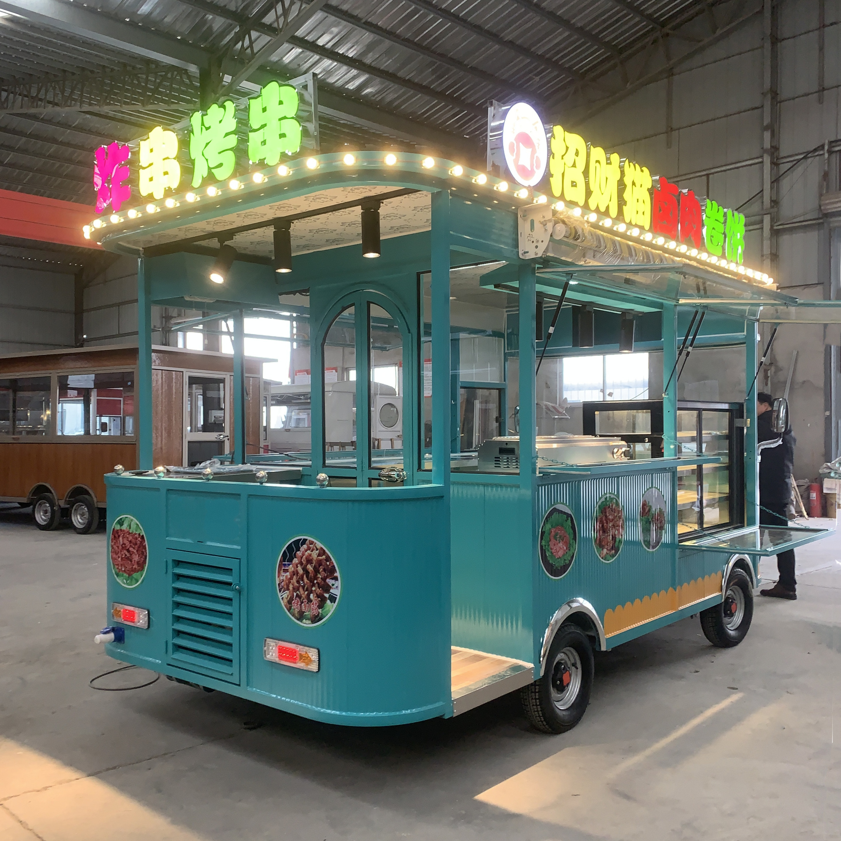 Custom Big Mobile Food Vending Trailer Ice Cream Fruit Carts for Sale Fruit and Vegetables Vehicle