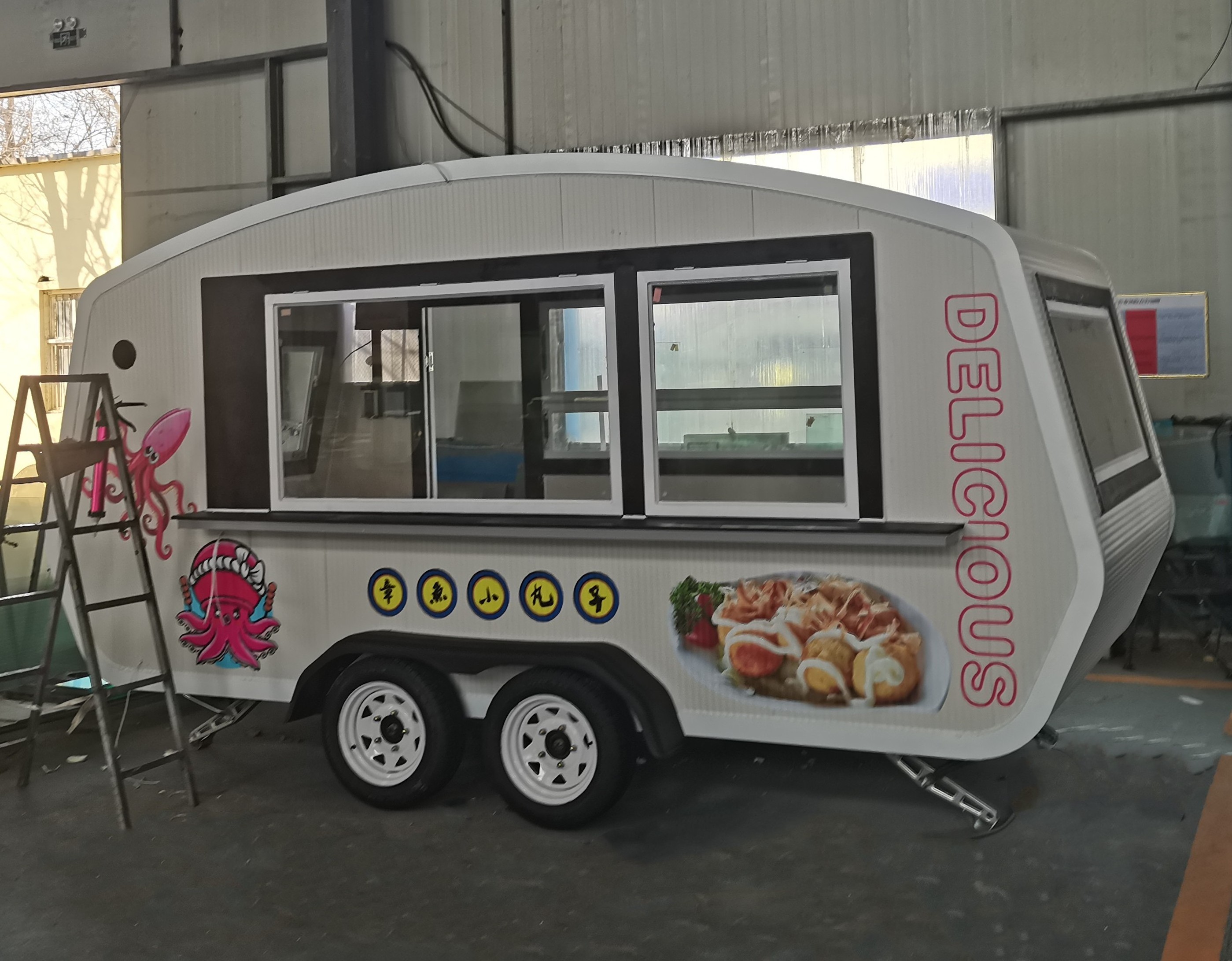 Electric food truck promotional purchase churros cart  Mobile barbecue truck mobile food cart food trailer