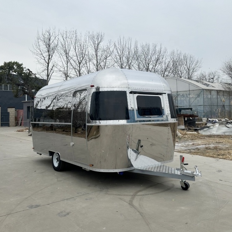 Airstream Beach Drink Bar Street Catering Trailer Carritos De Comida Food Track Mobile Food Truck with Full Kitchen