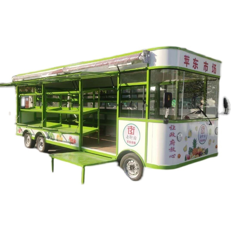 Custom Big Mobile Food Vending Trailer Ice Cream Fruit Carts for Sale Fruit and Vegetables Vehicle