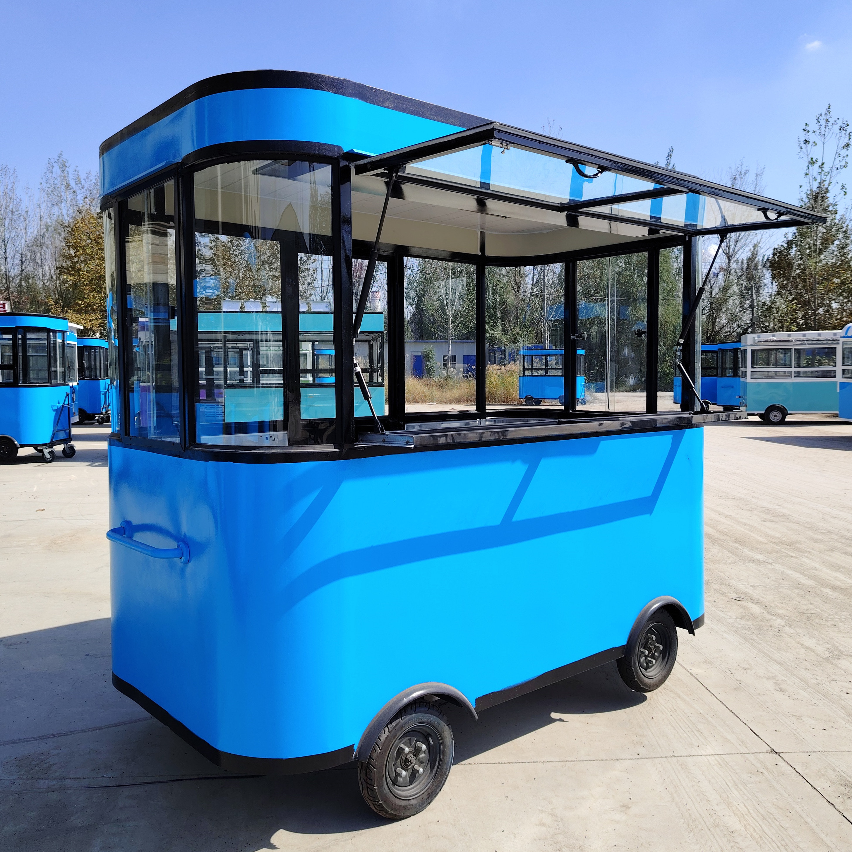 Factory outlet hot selling mobile fast food snack beverage ice cream coffee milk tea fruit cart tow trailer truck