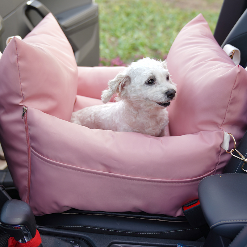 2023 Dog Car Seat for Travel Large Portable Dog Car Booster Seat Anti Collapse Breathable Pet Seat Nest Bed