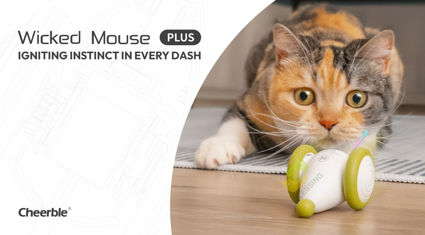 NEW Cheerble Wicked Mouse PLUS Smart Pet Toy USB Electronic Moving Mouse Motion Cat Interactive Movement Toys BestSuppliers