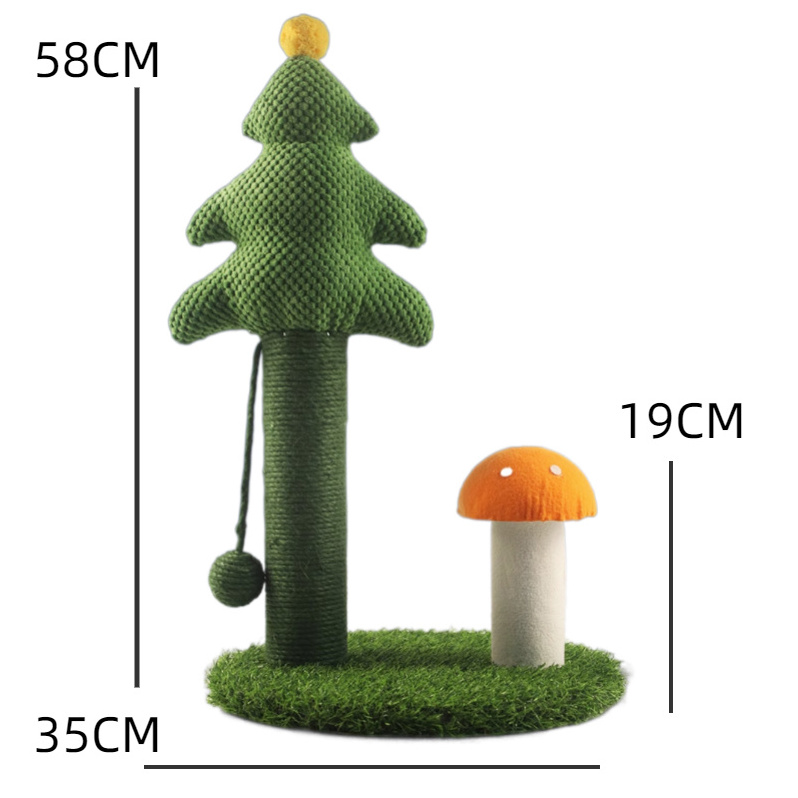 Wholesale Pet Toys Christmas Cat Tree Tower House Sisal Scratching Board Cat Climbing Tree