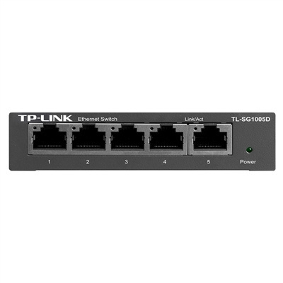 tp-link SG1005D gigabit switch ethernet gigabit Full Auto MDI/MDIX MAC full-duplex desktop plug and play steel shell RJ45 port