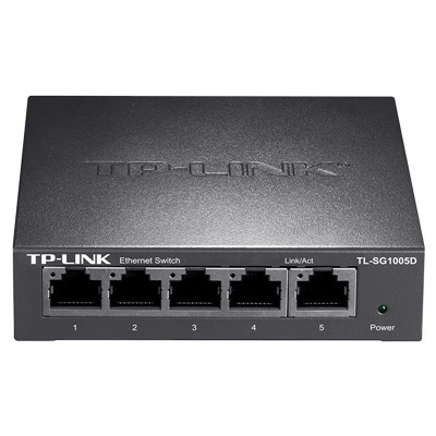 tp-link SG1005D gigabit switch ethernet gigabit Full Auto MDI/MDIX MAC full-duplex desktop plug and play steel shell RJ45 port