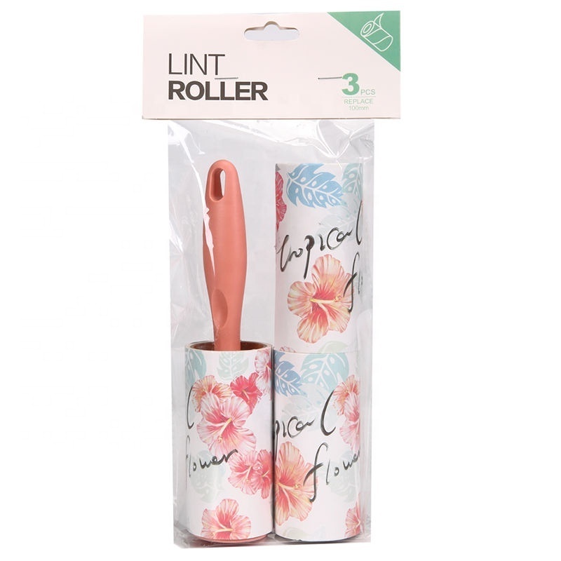 Hot Sale Cheap 3 Refills Sticky Paper Travel Lint Roller Clothes Cleaning Roller