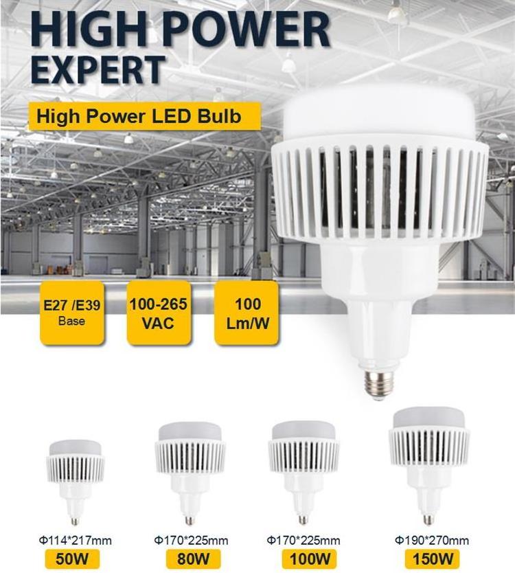 Wholesale 220V T-shaped 50W 80W 100W 150W E27 B22 T-shaped LED Bulb LED Bulb Plastic LED Bulb