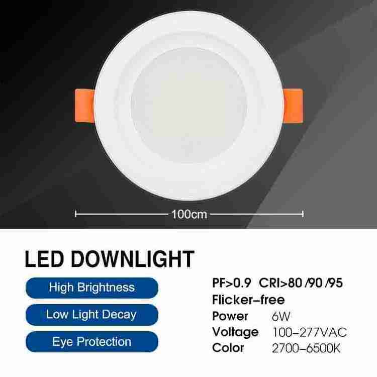 3000K 4000K 6500K Ultra Slim Led Downlight Led Panel Light Recessed Round Square Downlights