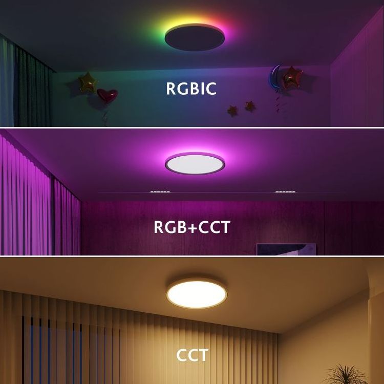 300mm Round Shape 30W Dimmable Wifi Smart Voice Control Living Room Lamp RGB Ceiling Light