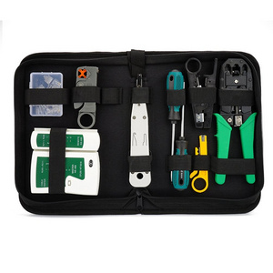 Network toolkit set without BNC lan cable tester and traditional impact RJ45 crimp tool