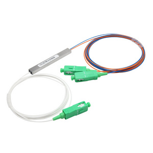 fiber splitter  PLC splitter steel tube type 1x2 plc optical splitter 1260-1650nm wavelength