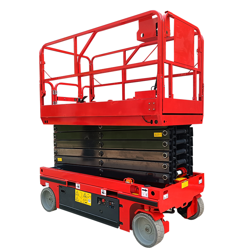 Propelled Lifts Table with Four Support Legs and Anti Skateboard Electric Scissor Lifts with Overload Protection System