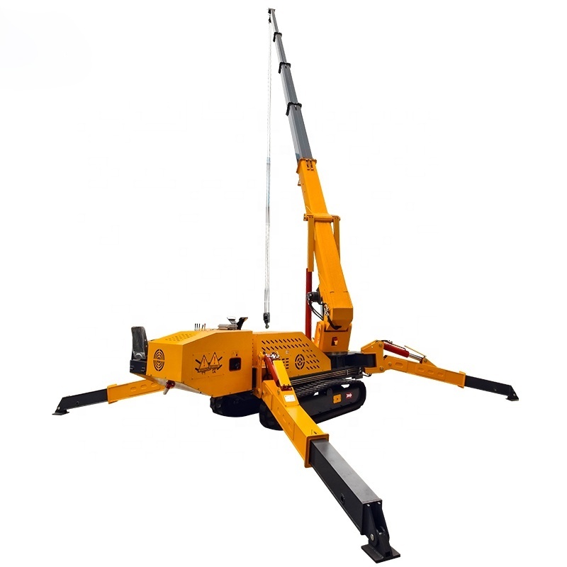 5T Crawler Crane with JIB Swing Arm 3m 3.5m 4m 4.5m Options Available 8T 12 T Telescopic Arm Hoist Spider Crane