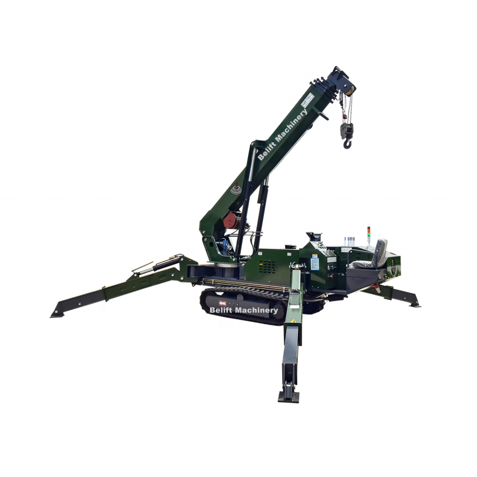 Factory Supply New 3t 5t 8t Portable Hydraulic Small Crawler Car Spider Crane With CE EPA EURO Engine