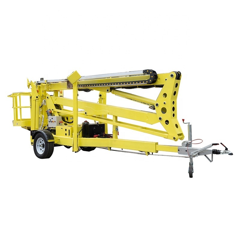 Mutual Power Industrial Hydraulic Aerial Cherry Picker with CE 10m-22m AC and DC Powered Towable Boom Lifts