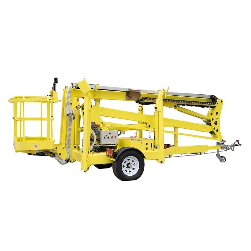 Mutual Power Industrial Hydraulic Aerial Cherry Picker with CE 10m-22m AC and DC Powered Towable Boom Lifts