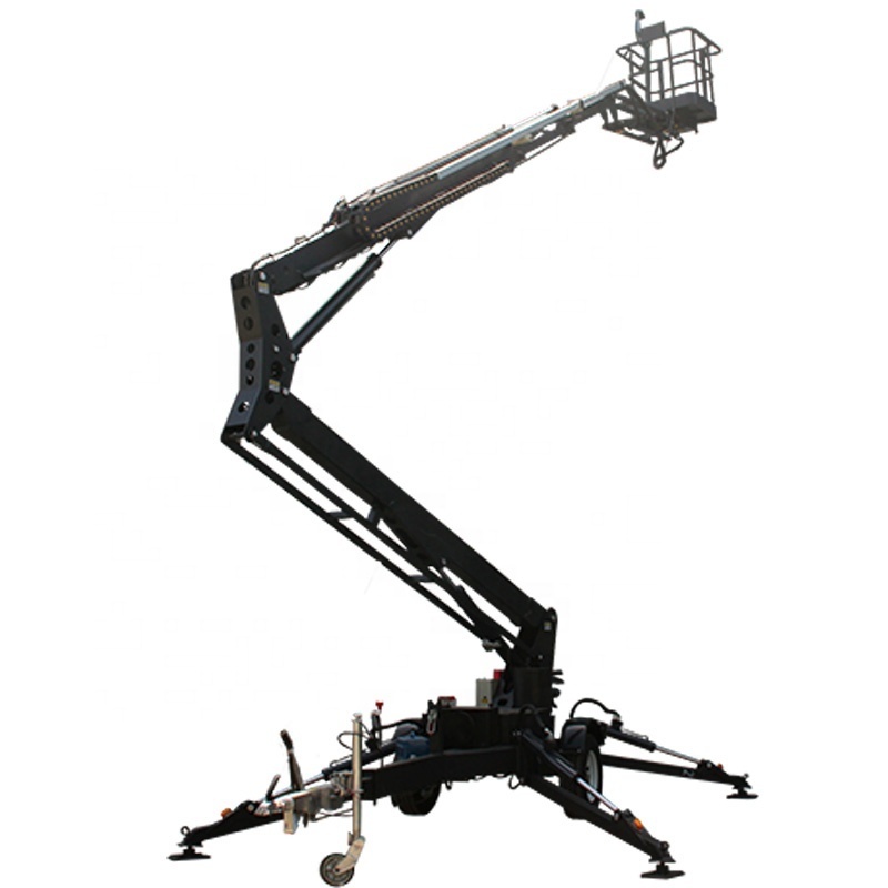 16M 20M Diesel Petrol Power Telescopic Cherry Picker Aerial Work Platform Towable Boom Lift For Trimming Trees