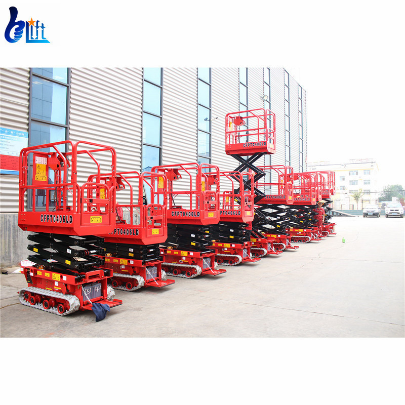 6.5m 6m 8m 10m 12m Mini Crawler Self Propelled Tracked Scissor Lift For Field