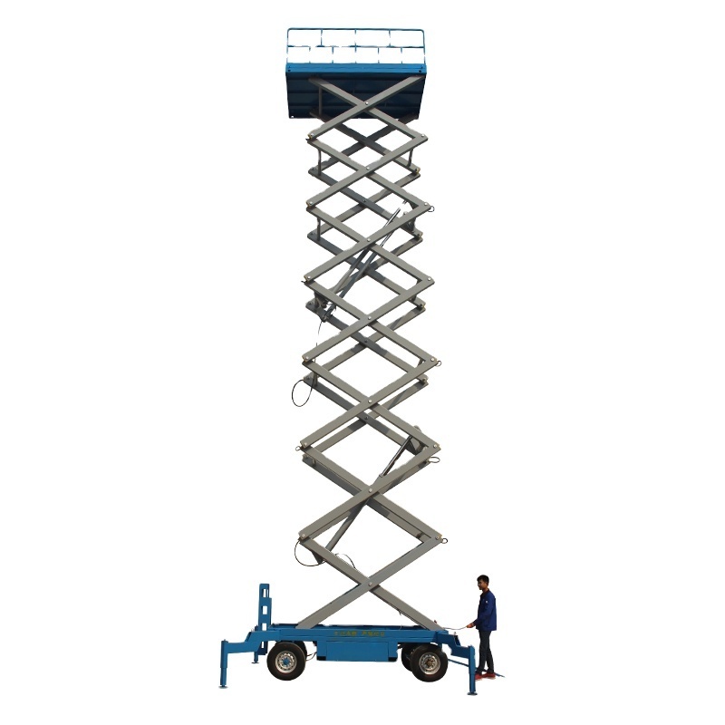 Mobile Scissor Lift Scaffolding 18M 500Kg Hydraulic Electric Lift Mobile Scissor