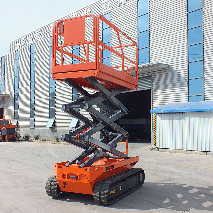 crawl scissor lift table Self level hydraulic legs mini rough terrain scissor lift