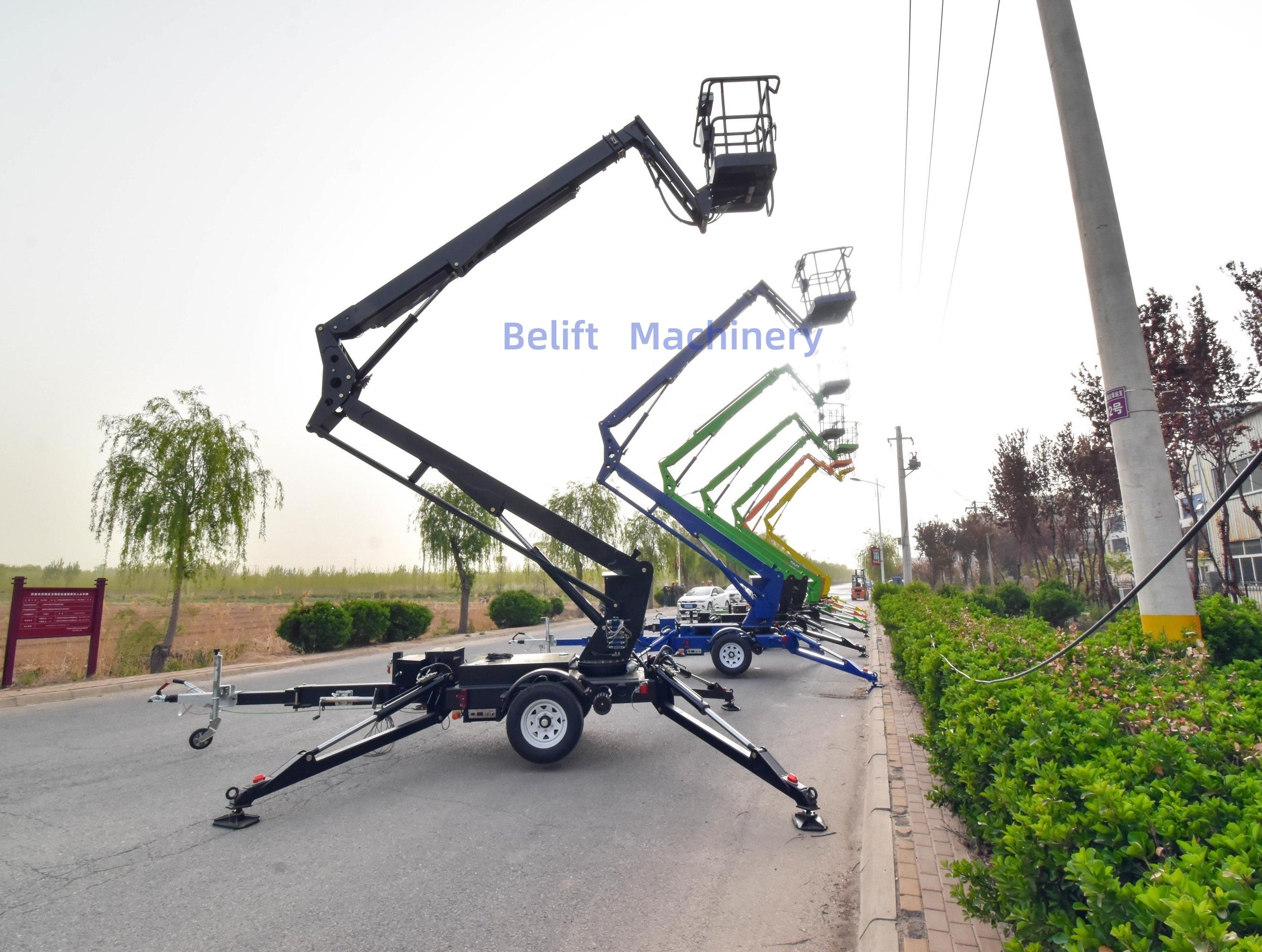 32ft 52ft  Lift platforms 24m 22m articulated boom lift cherry picker for sale 59 feet