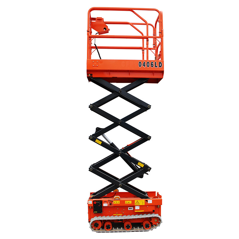 crawl scissor lift table Self level hydraulic legs mini rough terrain scissor lift