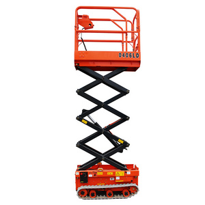 crawl scissor lift table Self level hydraulic legs mini rough terrain scissor lift