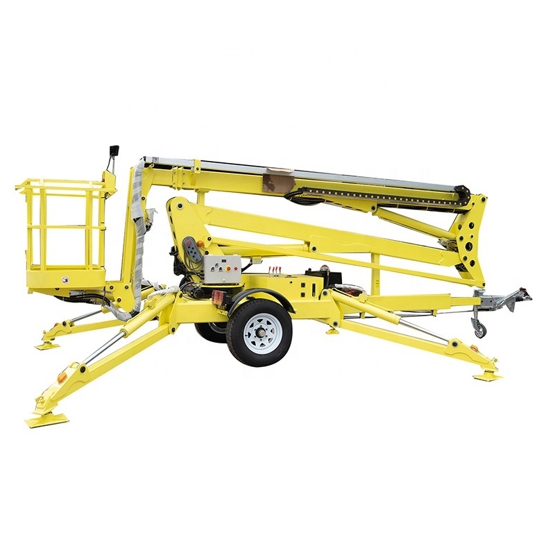 Mutual Power Industrial Hydraulic Aerial Cherry Picker with CE 10m-22m AC and DC Powered Towable Boom Lifts