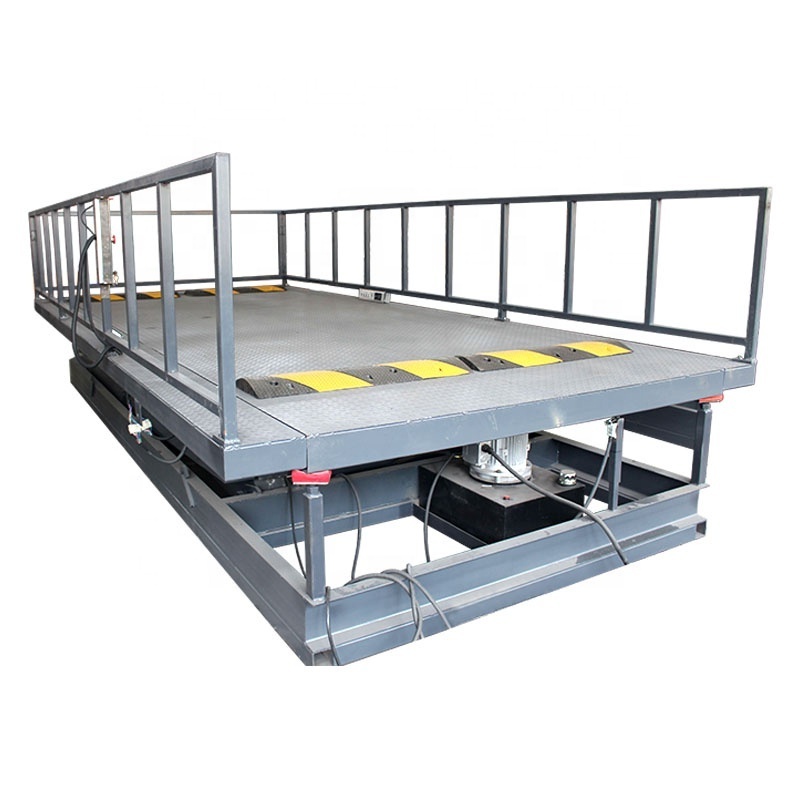 Customized 8T 10T Hydraulic mobile Yard Ramp Forklift Loading Ramp Container Loading Ramp