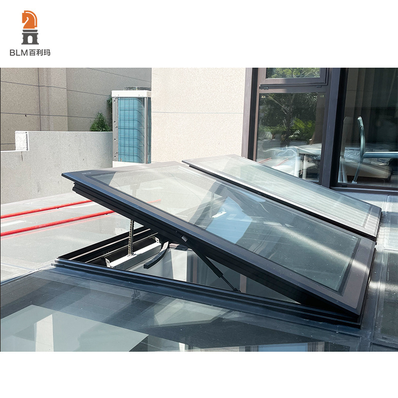 Villa Balcony Patio Electric Sliding Opening Retractable Skylight Aluminium Sliding Roof Automatic