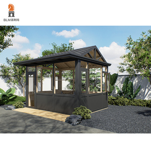 Customizable Outdoor Portable Prefab Sun Porch Patio Prefabricated Outdoor Sunroom Glass House with Thermal Insulation Patios