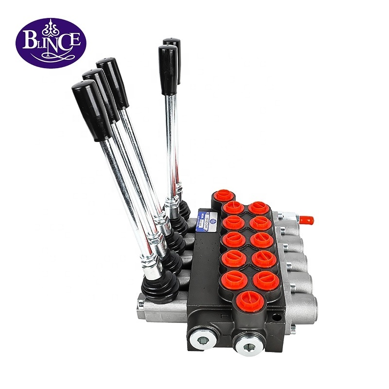 Blince Dump truck excavator forklift P40 P60 P80 P120 Manual Joystick  pneumatic Operated  Monoblock Directional Control Valve