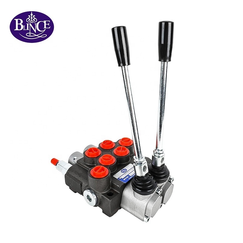 Blince Dump truck excavator forklift P40 P60 P80 P120 Manual Joystick  pneumatic Operated  Monoblock Directional Control Valve