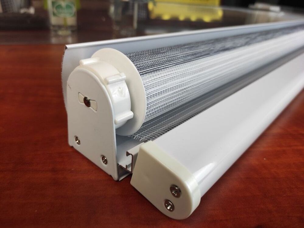 Linen fabric Cordless Zebra Roller window blinds and shades Dual Layer Combi Blind spring double layer roller shades