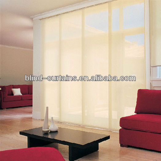 Home Decorative Sliding Translucent Panels/sliding Panel Track Blind Multifunctional Curtains Roller Shades,vertical Wide Blade