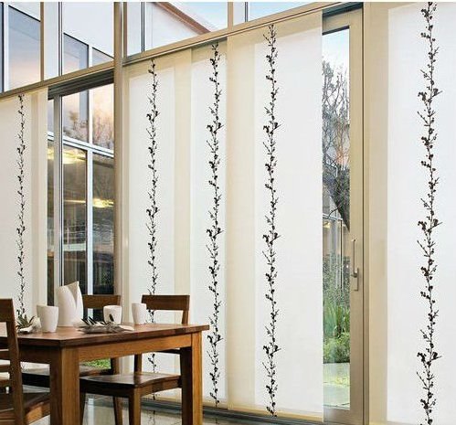 Home Decorative Sliding Translucent Panels/sliding Panel Track Blind Multifunctional Curtains Roller Shades,vertical Wide Blade