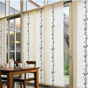 Home Decorative Sliding Translucent Panels/sliding Panel Track Blind Multifunctional Curtains Roller Shades,vertical Wide Blade